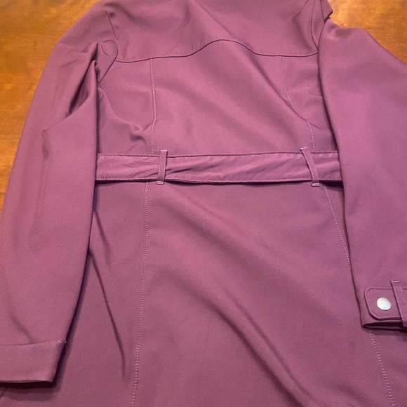 Columbia Womens Belted Trench Coat/Rain Coat Purple Medium - Picture 4 of 6